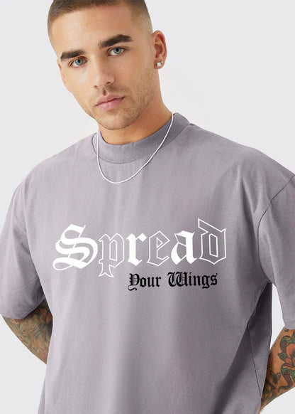 Spread Men Oversized Printed T-Shirt