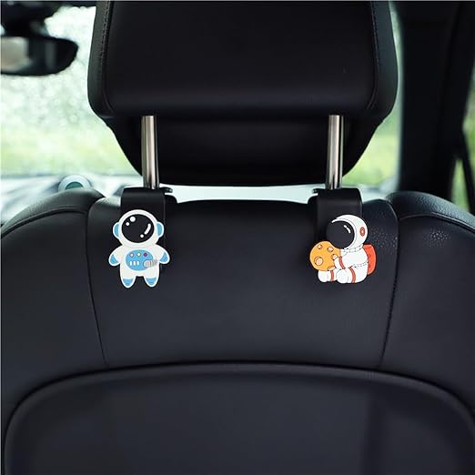 Car Backseat Headrest Hook/Hanger Universal Durable Organiser Space Saver for Handbag, Wallets, Keys, Grocery Bags