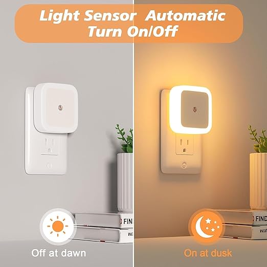 Smart Night Sensor Light Bulb | Automatic ON/Off Dim LED | Energy-Efficient | Daily Use for Home Stairs, Kitchen, Bathroom, Wardrobe (Warm White) - Pack of 2