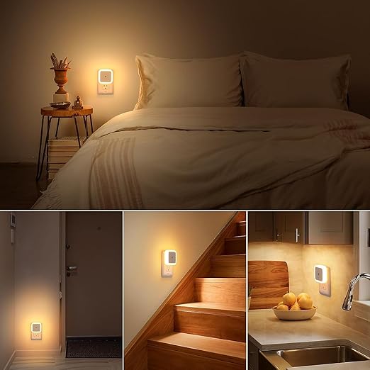 Smart Night Sensor Light Bulb | Automatic ON/Off Dim LED | Energy-Efficient | Daily Use for Home Stairs, Kitchen, Bathroom, Wardrobe (Warm White) - Pack of 2