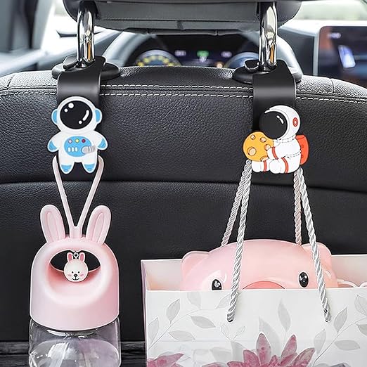 Car Backseat Headrest Hook/Hanger Universal Durable Organiser Space Saver for Handbag, Wallets, Keys, Grocery Bags